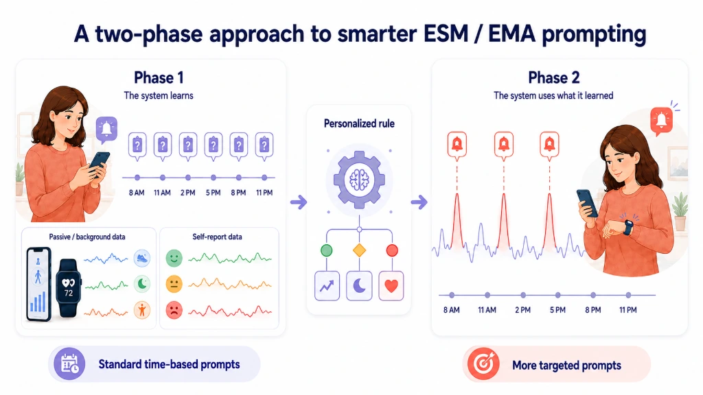 Use baseline data to inform smart and tailored ESM / EMA prompts.